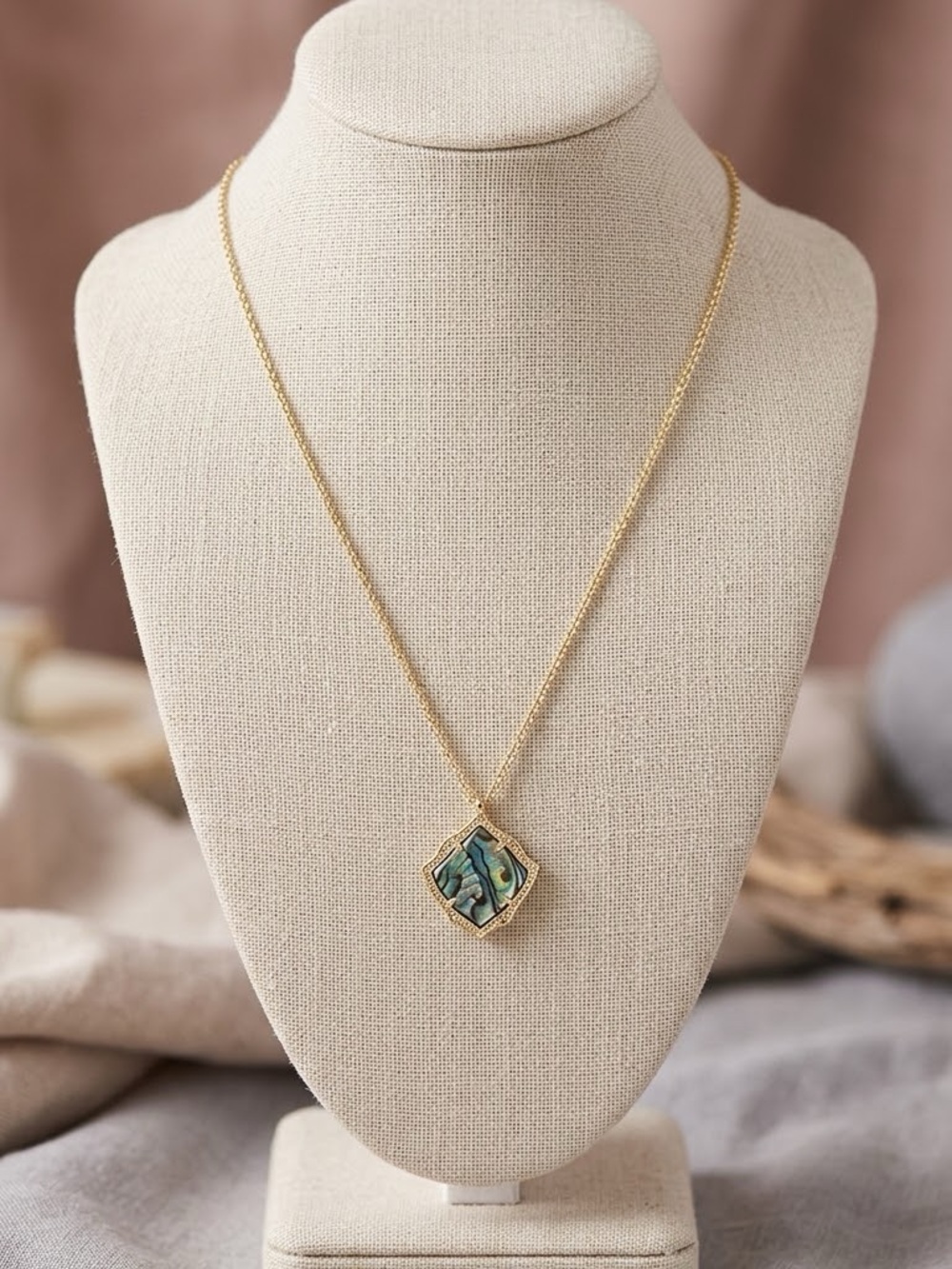 Kendra Scott Kacey Long Light Gold necklace with adjustable toggle